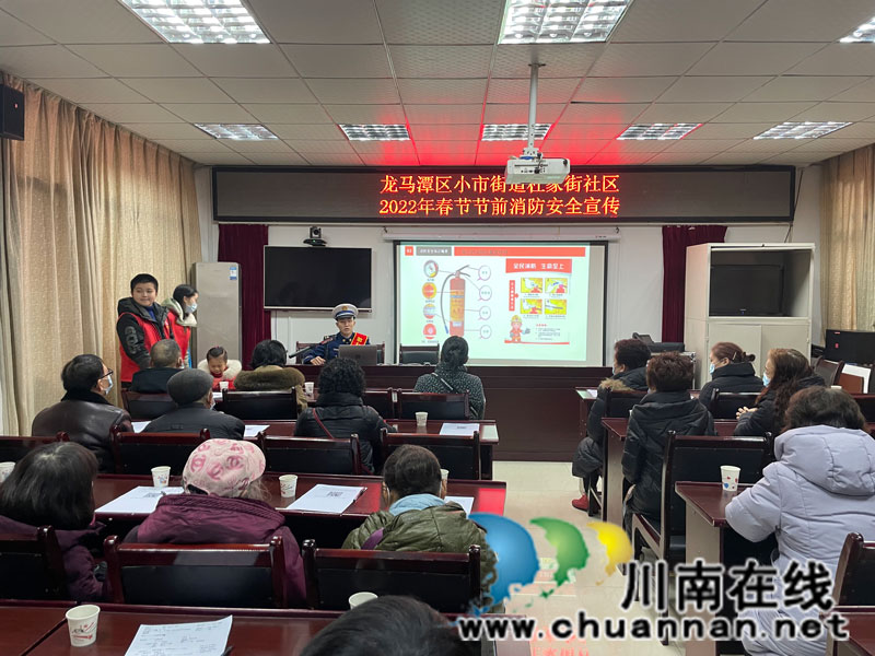 龙马潭区小市街道杜家街社区开展春节前安全宣传活动