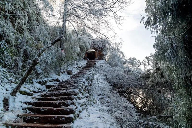 雪映丹山景别致！绝美壁纸请查收(图3)