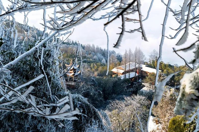 雪映丹山景别致！绝美壁纸请查收(图6)