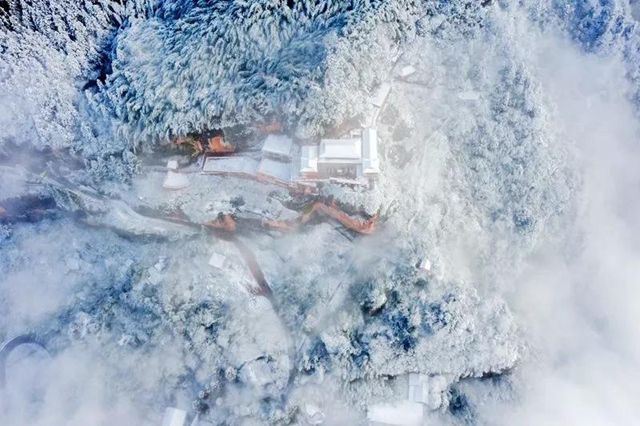 雪映丹山景别致！绝美壁纸请查收(图9)