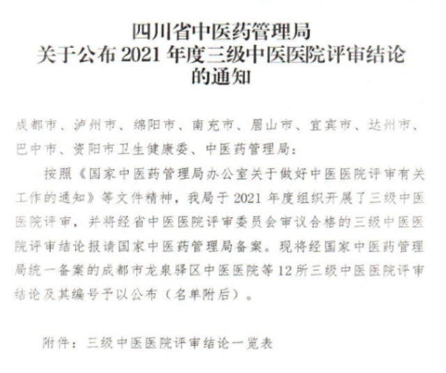泸州再添2家国家三级乙等中医医院