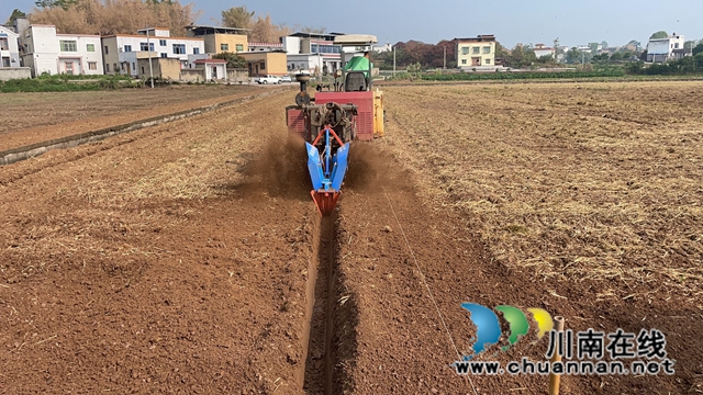 土豆播种前，旋耕机在开沟。.jpg