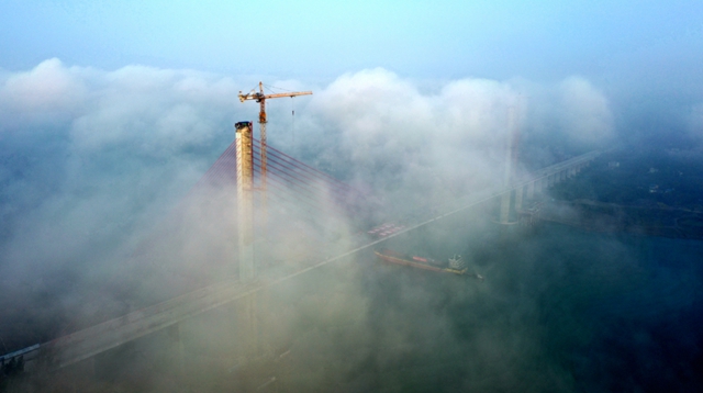 进度更新丨白沙长江大桥合龙，预计5月建成通车！