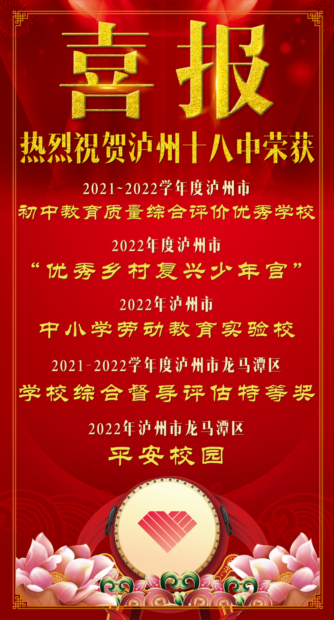 泸州十八中：2022，满载殊荣！2023，为了更好地出发……
