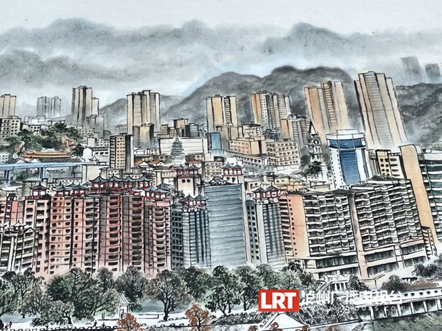 水墨泸州美翻了!90后小伙完成“长江卷”泸州段画作(图5) 5.jpg
