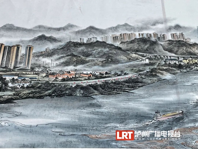 水墨泸州美翻了!90后小伙完成“长江卷”泸州段画作(图7) 7.jpg