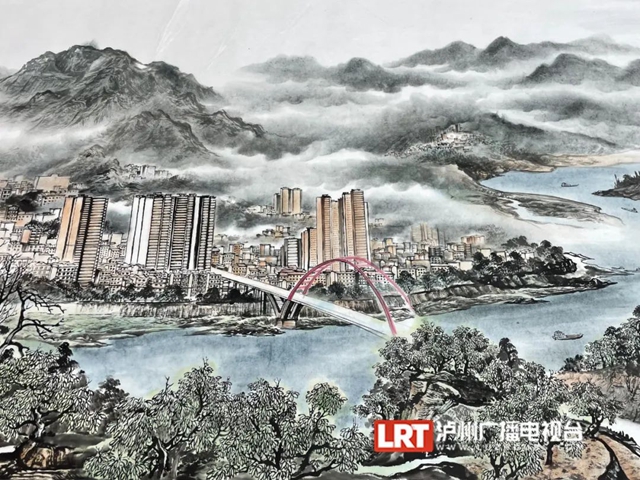 水墨泸州美翻了!90后小伙完成“长江卷”泸州段画作(图8) 8.jpg