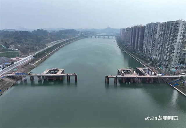 一桥通两区!明年,内江再添一座高颜值地标(图2) 2.jpg