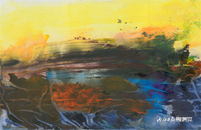 作品曾被多国美术馆收藏！内江籍艺术家捐赠巨幅画作