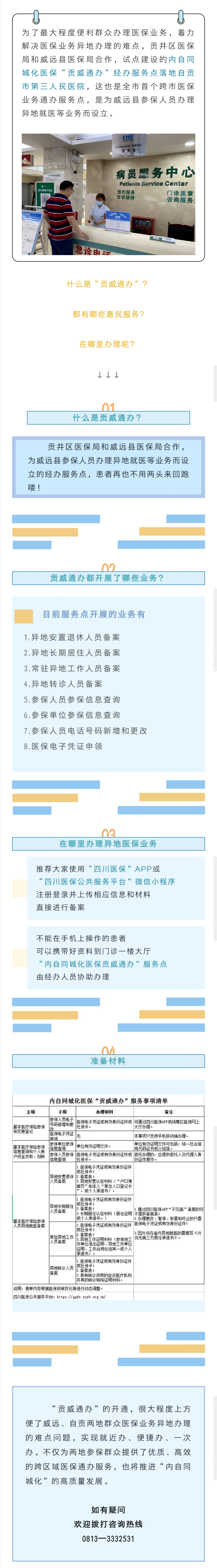 自贡首个跨市医保业务通办服务点落地