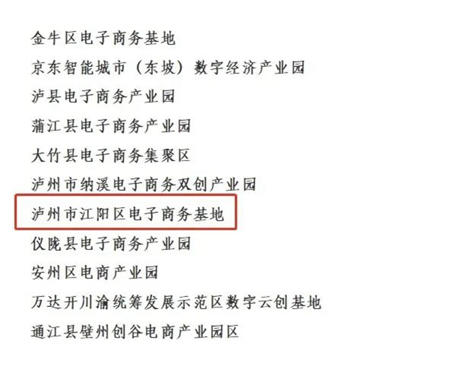 再次上榜！江阳区电子商务基地获评四川省电子商务示范基地