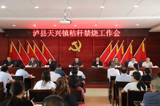 天兴镇组织召开秸秆禁烧工作会