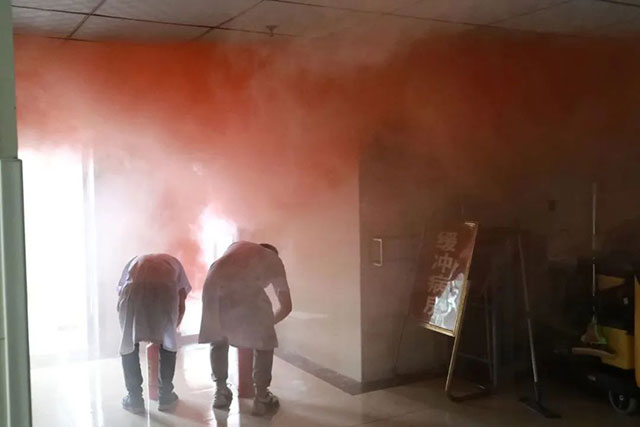 合江县中医医院开展消防疏散应急演练