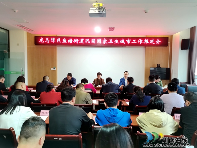 龙马潭区鱼塘街道召开巩固国家卫生城市工作推进会