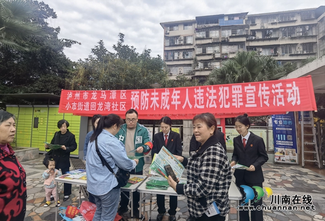 龙马潭区小市街道回龙湾社区开展预防未成年人违法犯罪宣传活动