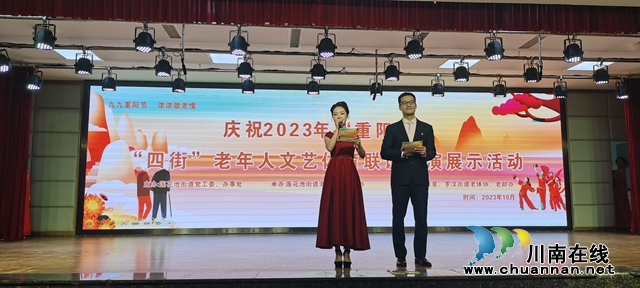 龙马潭区小市街道下大街社区开展重阳联谊演出活动