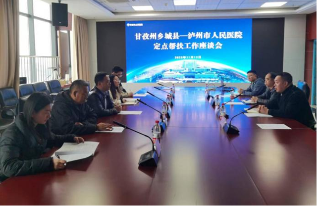 乡城县委常委郭建带队到泸州市人民医院对接定点帮扶工作