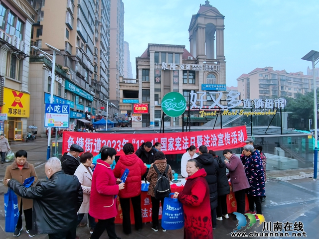 龙马潭区鱼塘街道开展法治宣传活动