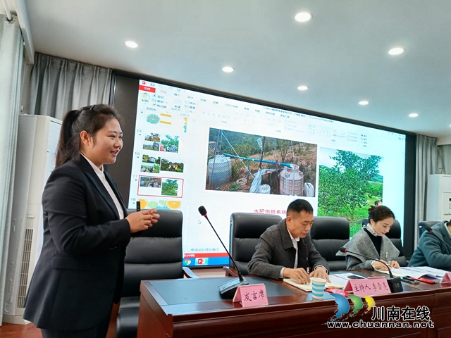 泸县返乡入乡创业明星企业（项目）泸县牛滩镇果果香家庭农场法人代表魏丽（左一）交流发言.jpg