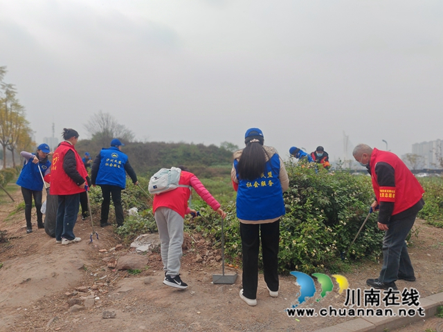 江阳区华阳街道:我为群众办实事,环境整治暖民心(图2) 志愿者清理垃圾 (3).jpg