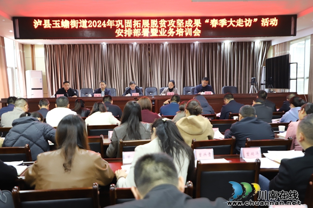泸县玉蟾街道召开2024年巩固拓展脱贫攻坚成果“春季大走访”活动安排部署暨业务培训会