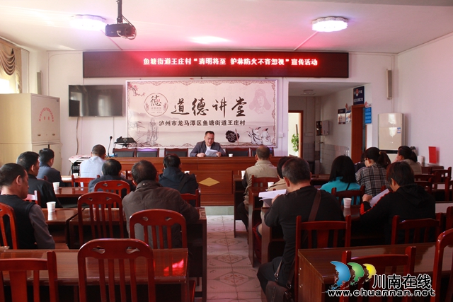 龙马潭区鱼塘街道王庄村开展“森林知识宣传暨文明祭祀”主题活动