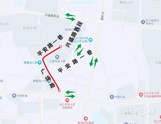 注意绕行!内江城区这两段路将实施交通管制(图2) 6402.jpg