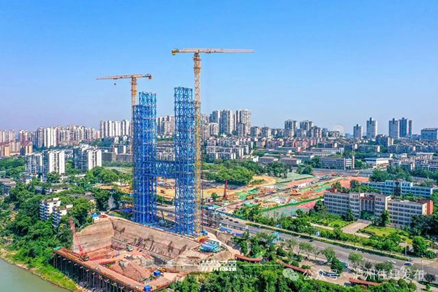 扣塔安装进度超70%!泸州长江五桥建设进度再刷新(图2) 2.jpg