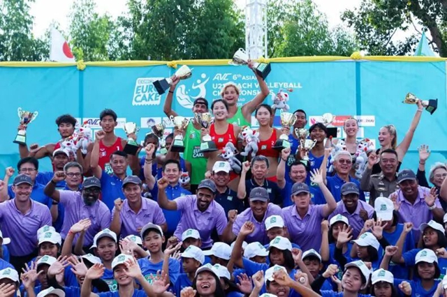 泸州籍小将毛远与搭档代表中国获得亚洲沙排锦标赛亚军(图4) 球4.jpg