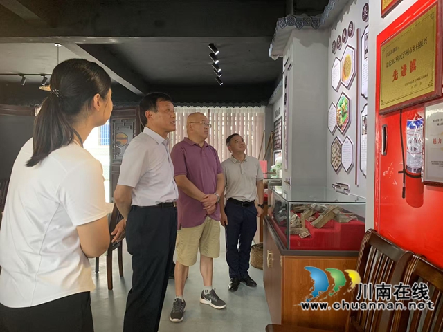 泸州市关工委常务副主任肖荣华一行到泸县海潮镇慰问调研