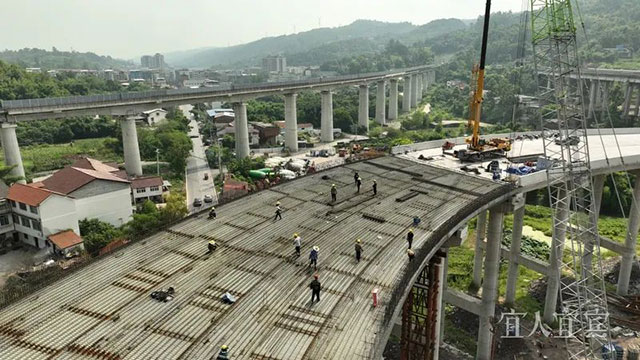 预计10月通车!G93成渝环线高速宜泸段宜宾元水互通立交最新消息(图2) 2.jpg