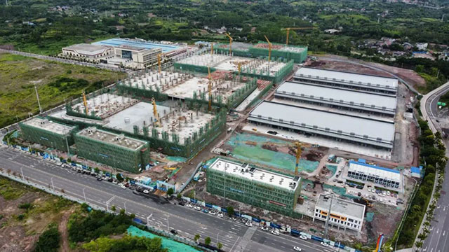 物流新地标加速成型,内江公路物流园专线物流仓圆满完工(图4) 4.jpg