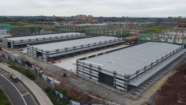 物流新地标加速成型,内江公路物流园专线物流仓圆满完工(图8) 8.jpg