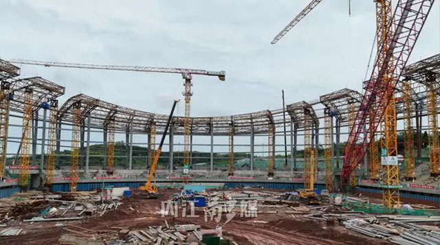 国庆施工忙!内江这座2万人体育场最新建设进度曝光——(图6) 6.jpg