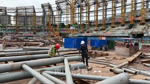 国庆施工忙!内江这座2万人体育场最新建设进度曝光——(图7) 7.jpg