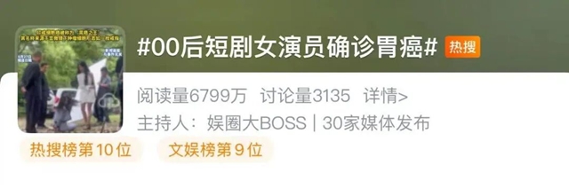 00后女演员确诊“胃癌之王”！很多人和她一样，经常做这几件事！