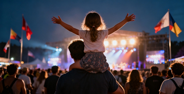 爸爸扛10岁女儿“举马马巅儿”看音乐节，女孩突然摔落，多处骨折