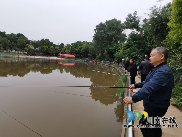 泸县举办2025年秋季全民健身老年人钓鱼比赛(图2) 比赛中.jpg