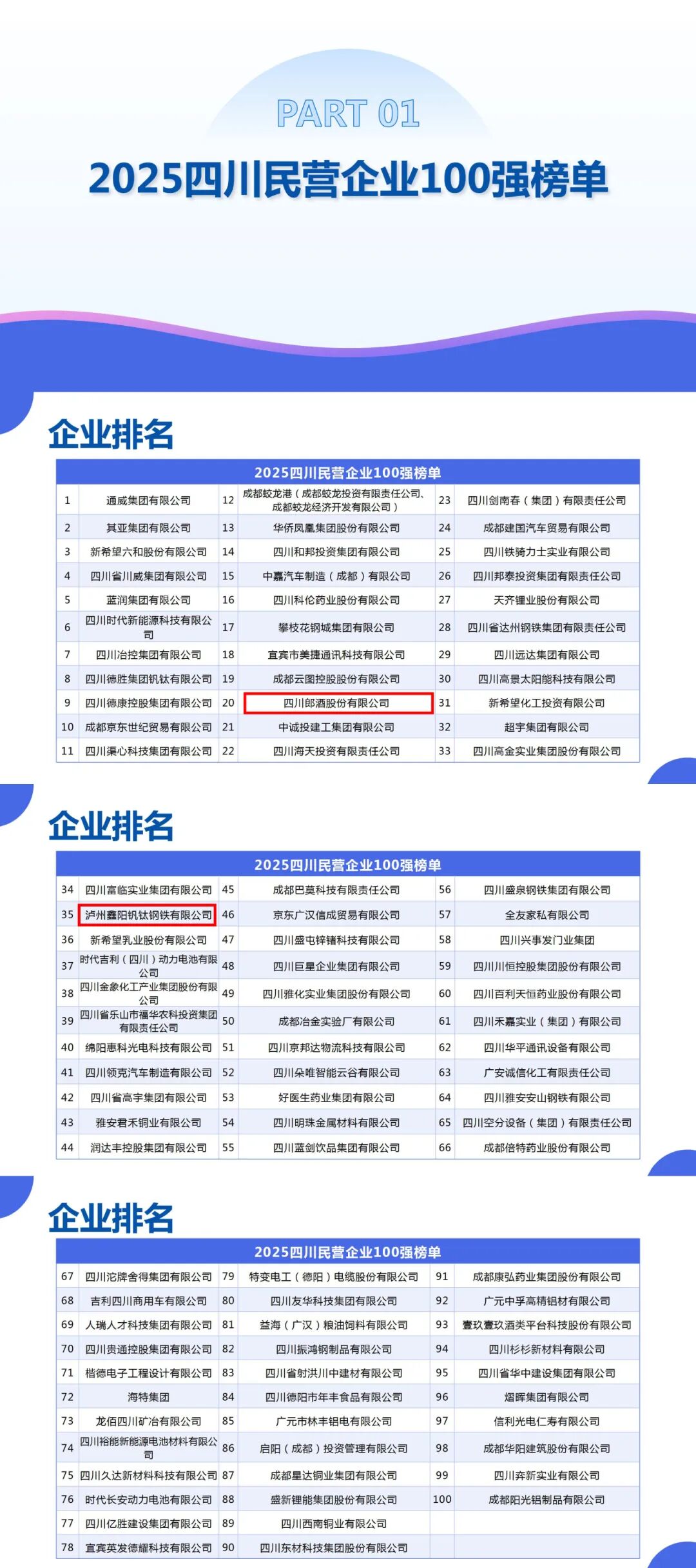 泸州民营企业哪家强？“2025四川民营企业100强”榜单发布