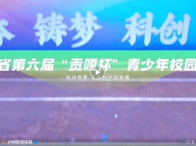 四川省第六届“贡嘎杯”青少年校园体育联赛足球初中组预赛在泸州开幕