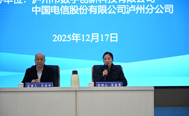 聚焦“数据要素×”行动 赋能新质生产力发展第四期“泸州数据大讲堂”成功举办