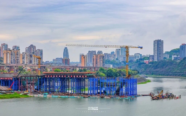 主桥墩已建设过半！连接龙马潭和江阳的这座大桥有新进展→