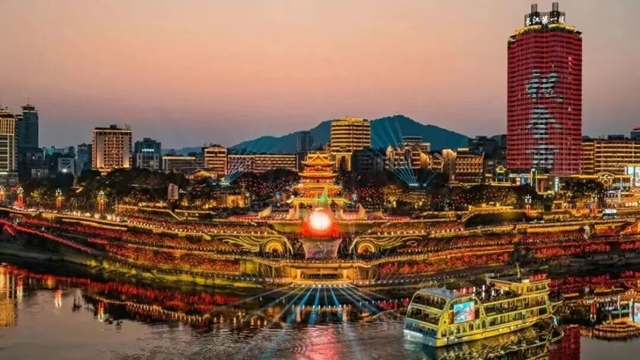 入夜的宜宾，氛围感直接拉满