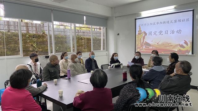 江阳区华阳街道瓦窑坝社区开展“疫情防控”专题党日活动
