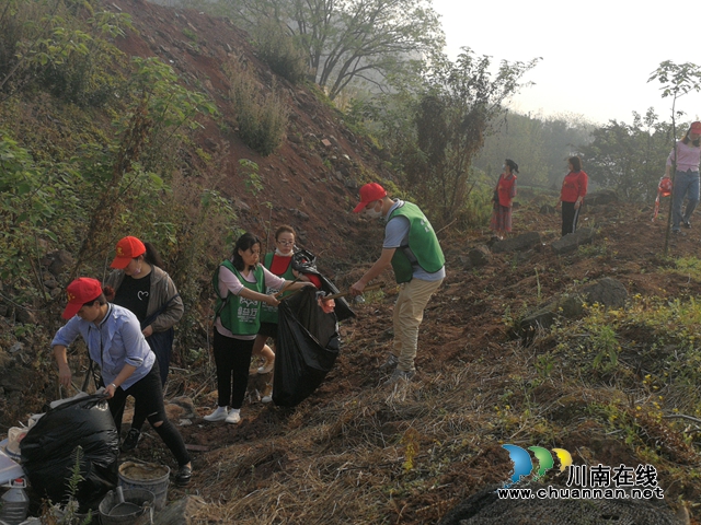 江阳区大山坪街道三道桥社区：党员护青山 微光在行动