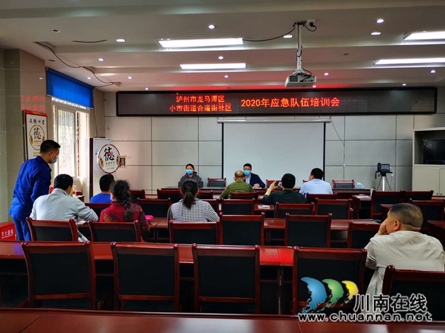 龙马潭区小市街道合道街社区开展2020年应急队伍培训
