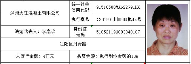 打击“老赖”！龙马潭法院发布一批执行悬赏名单(图4)
