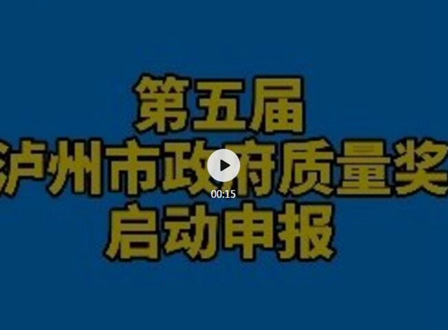 最高10万元奖励！第五届泸州市政府质量奖启动申报(图2)