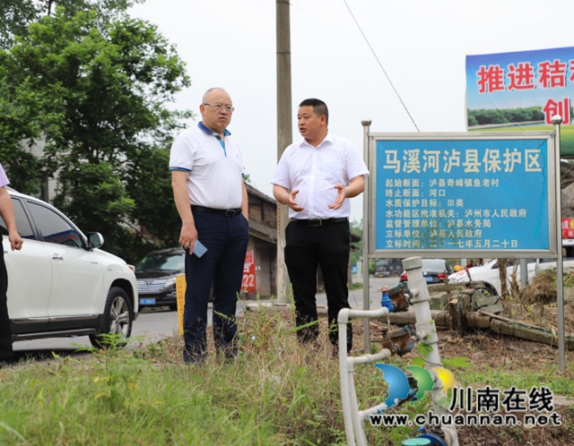 张文杰到泸县玉蟾街道督导河长制工作