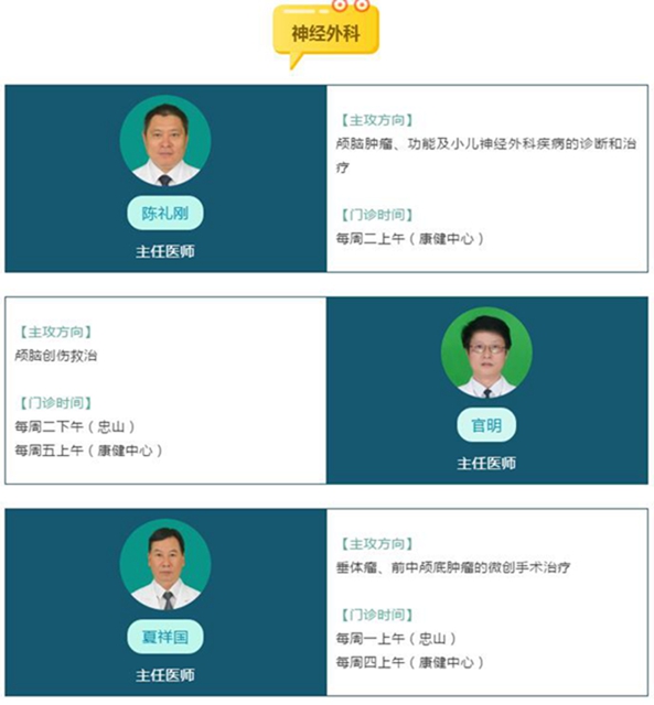 【收藏】这些外科医生都非常优秀，快看他们的坐诊时间